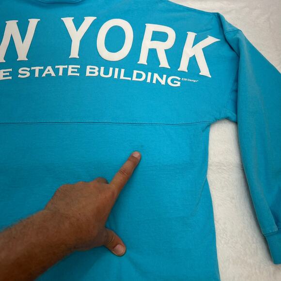 Spirit Jersey New York Empire State Building Graphic Long Sleeve T-Shirt Size M - Picture 12 of 13